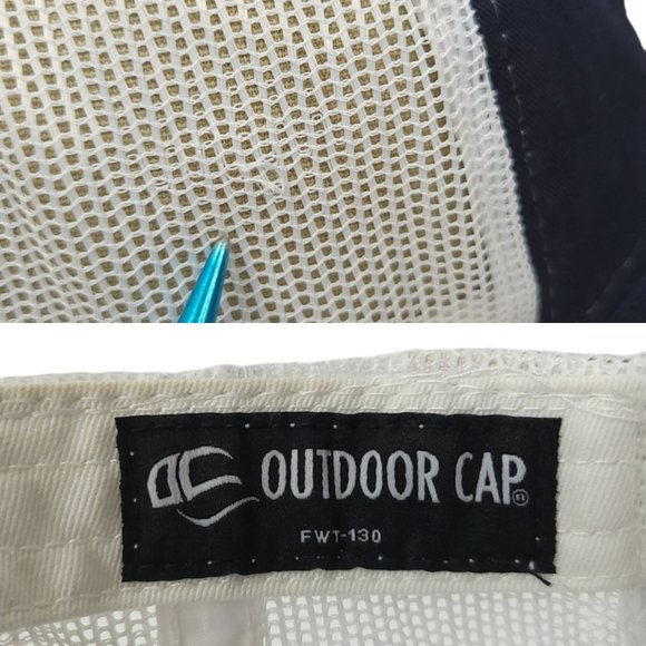 Outdoor Cap Hawkeye Mesh Strapback Cap Trucker Baseball Hat Bird Blue White - Picture 3 of 13